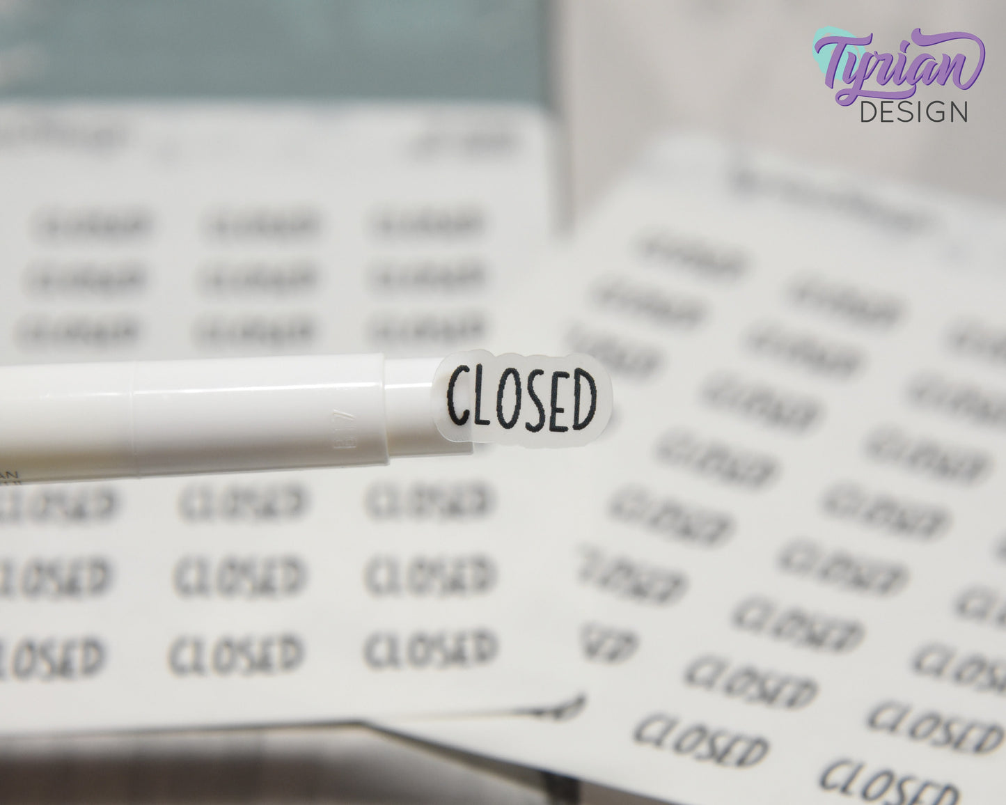 Closed Sticker | 32 Stickers | .63" x .35" Each