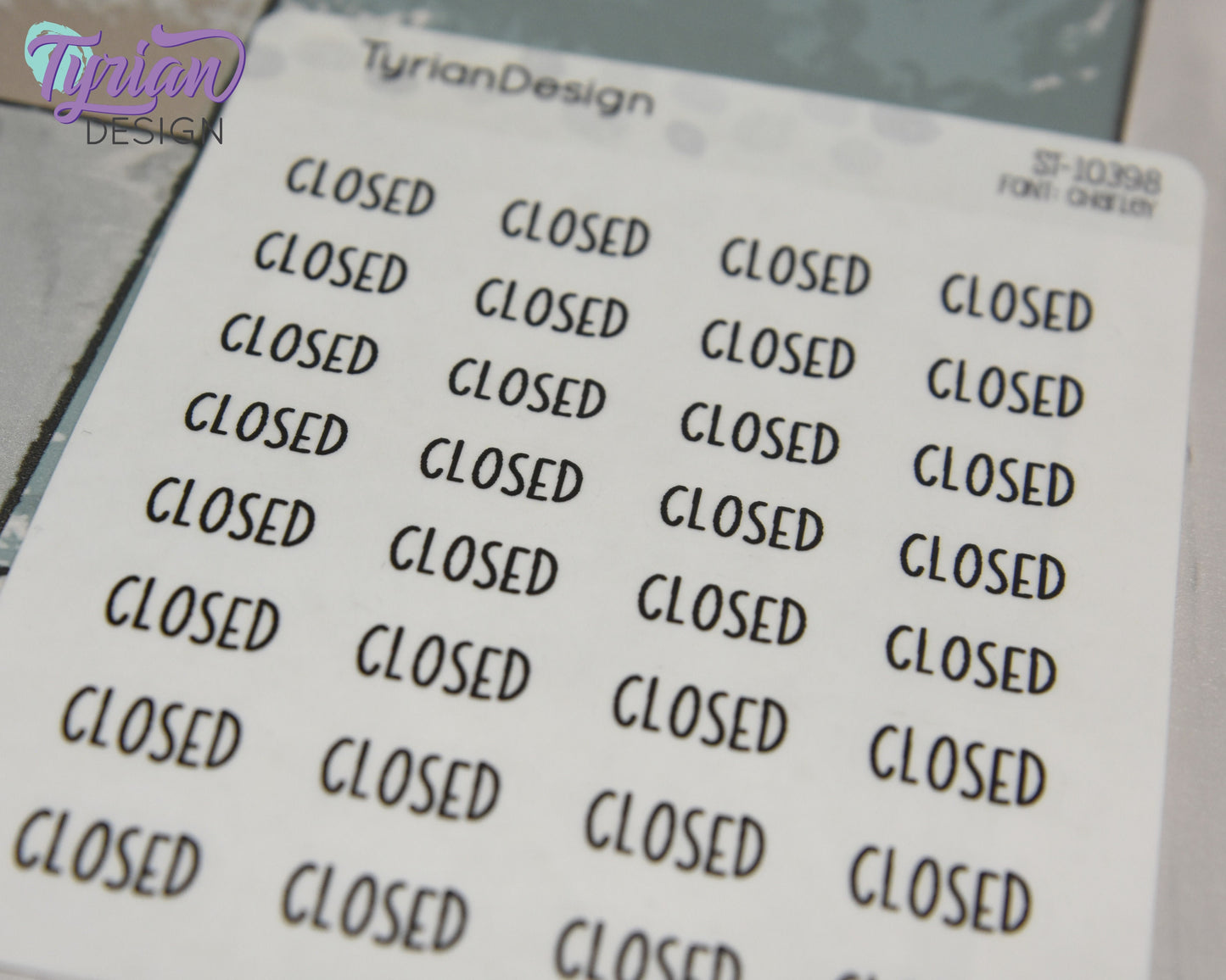 Closed Sticker | 32 Stickers | .63" x .35" Each