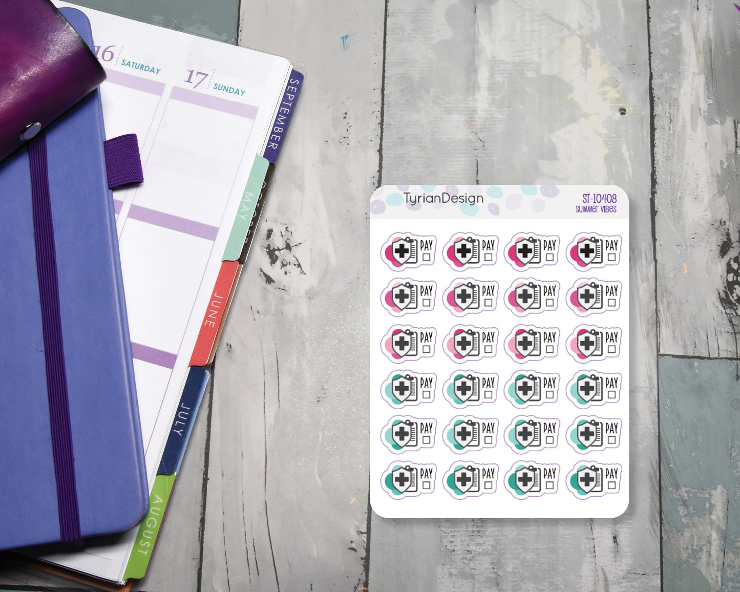 Medical Insurance Stickers | 24 stickers | .76 x .53"  size