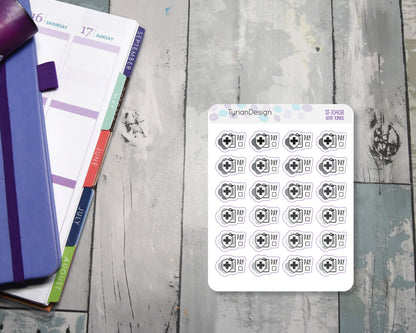 Medical Insurance Stickers | 24 stickers | .76 x .53"  size