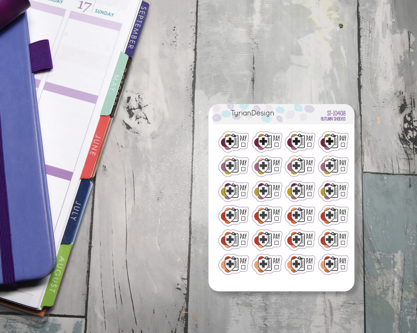 Medical Insurance Stickers | 24 stickers | .76 x .53"  size