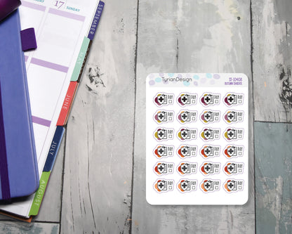 Medical Insurance Stickers | 24 stickers | .76 x .53"  size