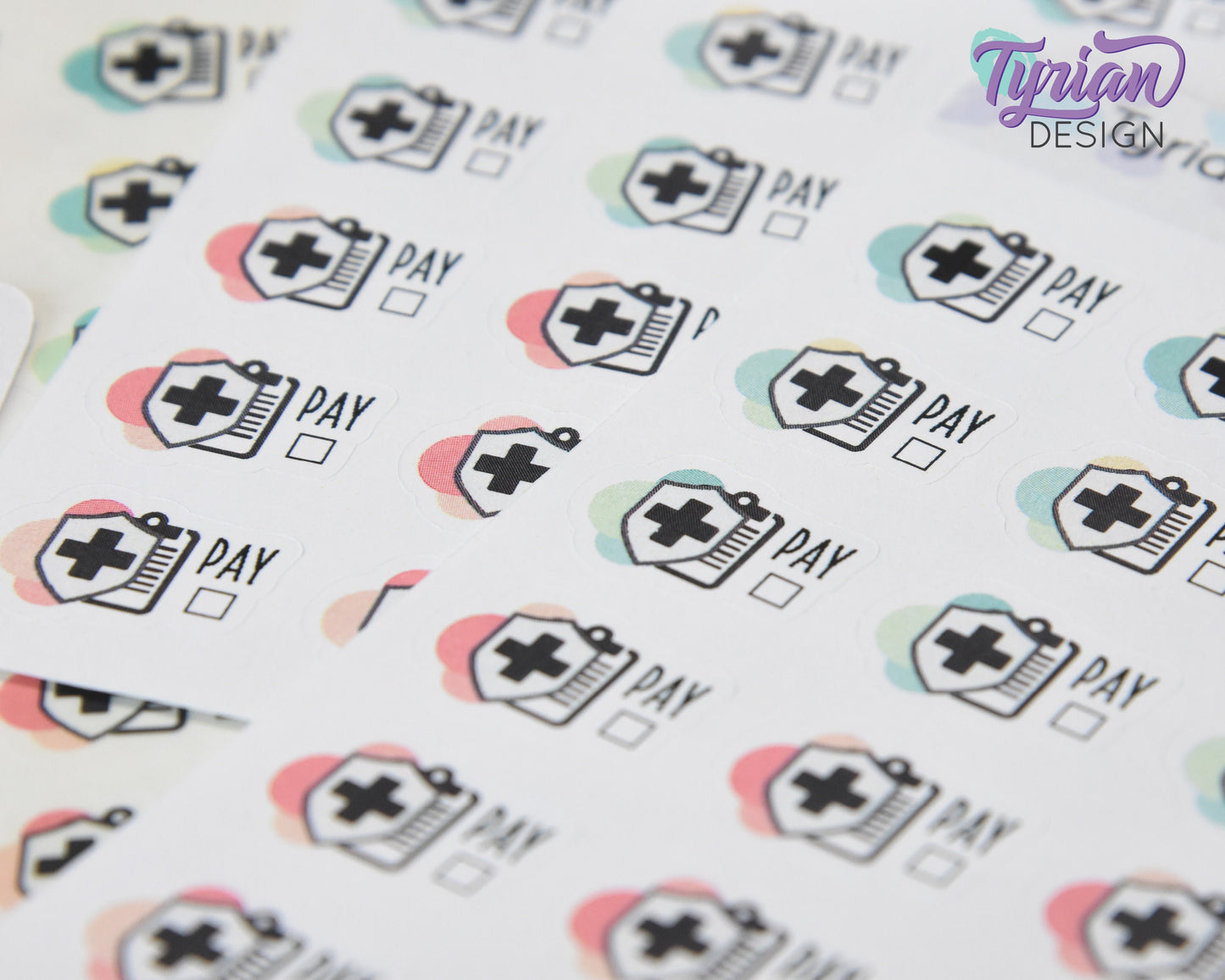 Medical Insurance Stickers | 24 stickers | .76 x .53"  size