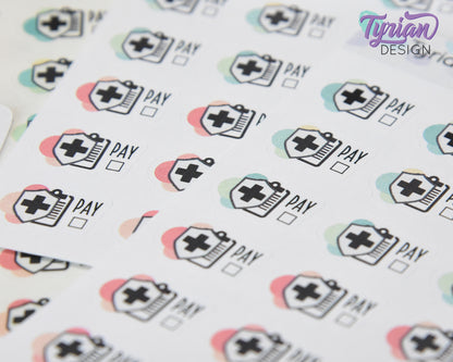 Medical Insurance Stickers | 24 stickers | .76 x .53"  size