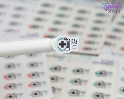 Medical Insurance Stickers | 24 stickers | .76 x .53"  size