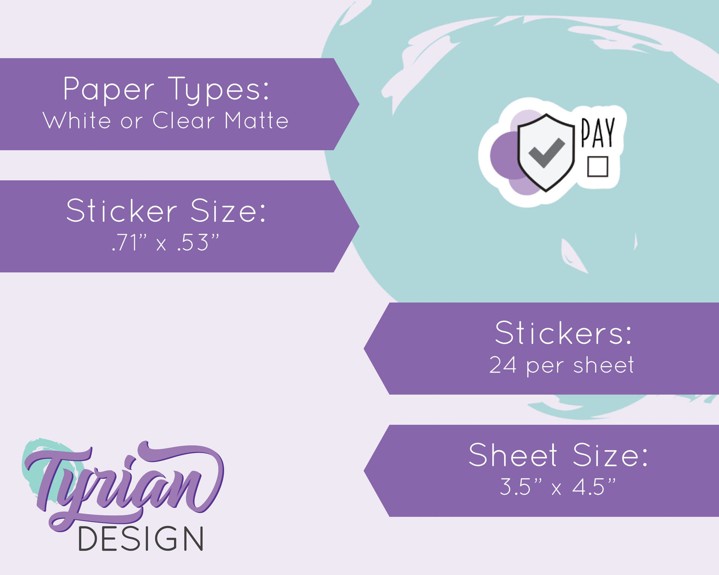 General Insurance Stickers | 24 stickers | .71 x .53" Sticker size