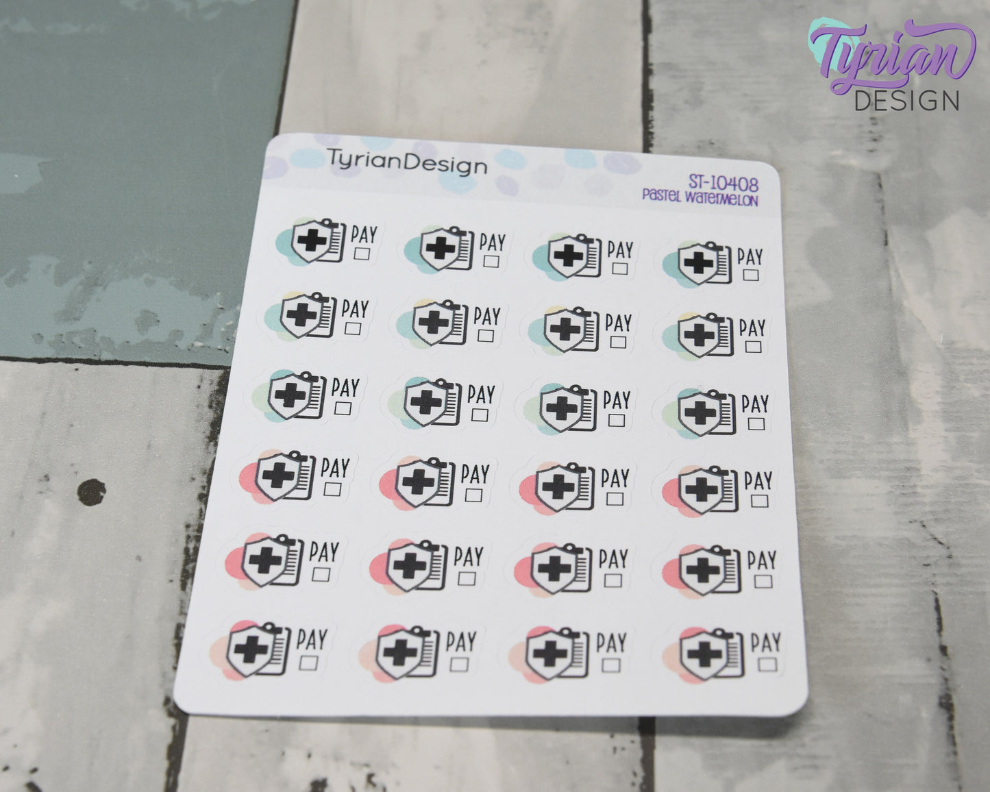 Medical Insurance Stickers | 24 stickers | .76 x .53"  size