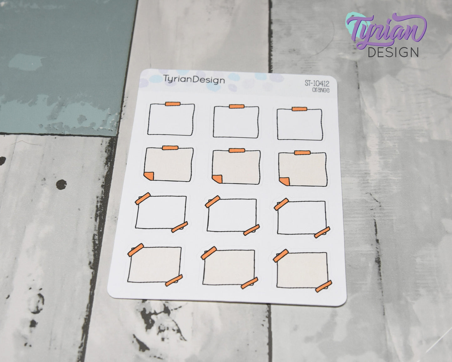 Sticky Note Stickers |12 Stickers | 1" x1" Each | Various Colors