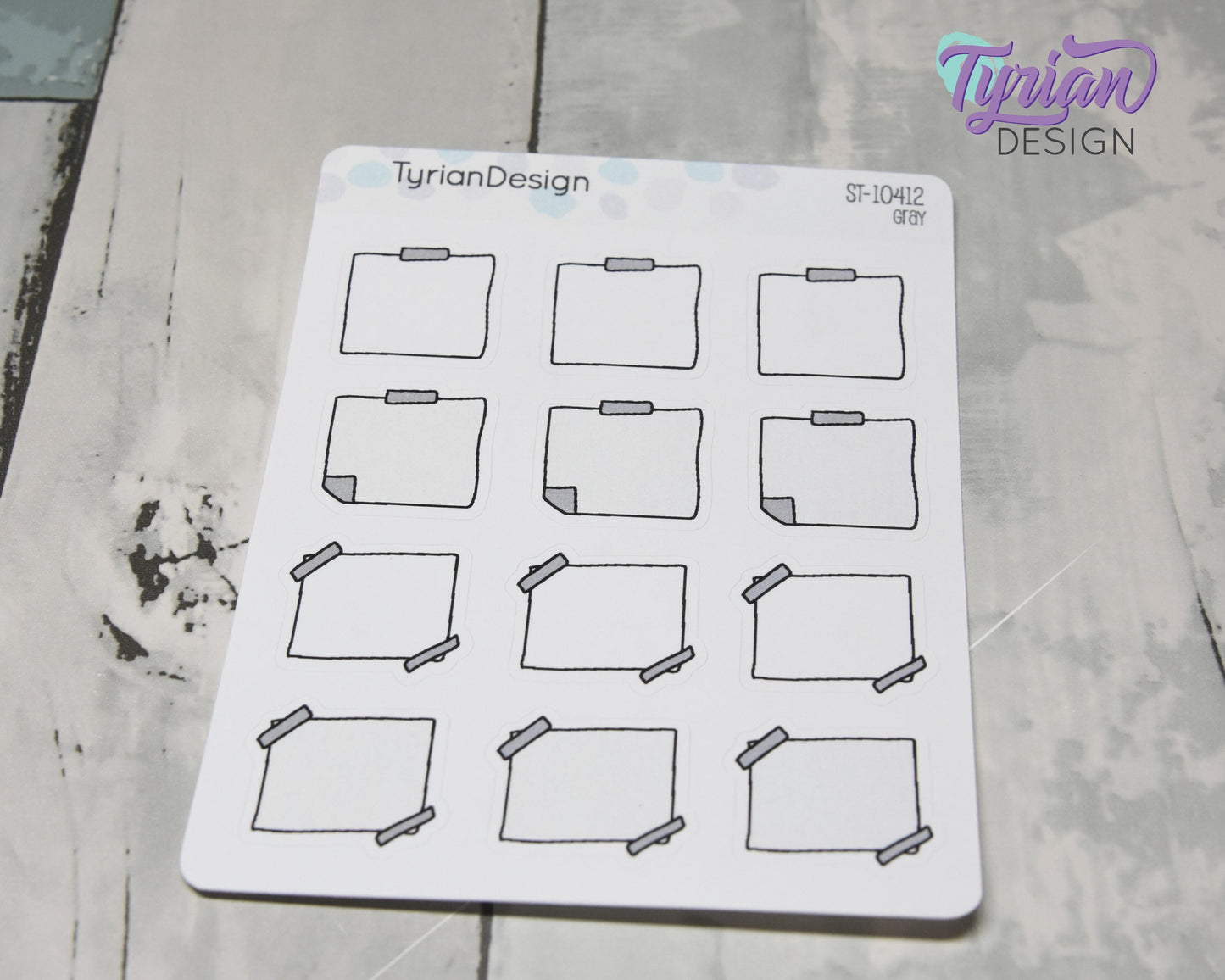 Sticky Note Stickers |12 Stickers | 1" x1" Each | Various Colors