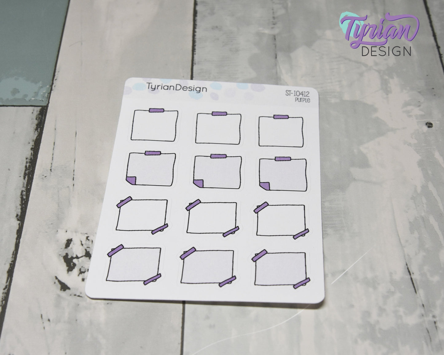 Sticky Note Stickers |12 Stickers | 1" x1" Each | Various Colors