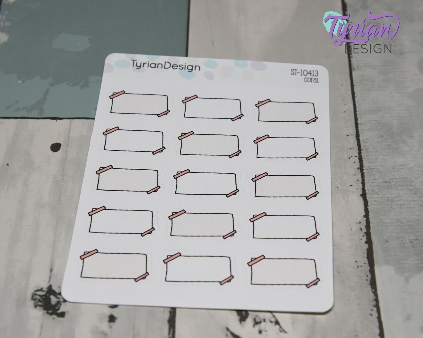 Sticky Note Stickers | 15 Stickers | 1" x .6" Each | Various Colors