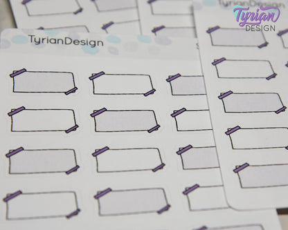 Sticky Note Stickers | 15 Stickers | 1" x .6" Each | Various Colors