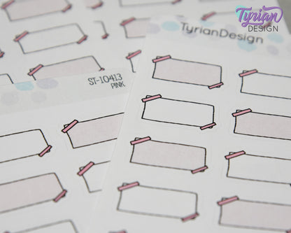 Sticky Note Stickers | 15 Stickers | 1" x .6" Each | Various Colors