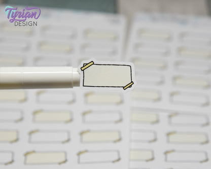 Sticky Note Stickers | 15 Stickers | 1" x .6" Each | Various Colors