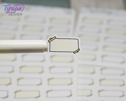 Sticky Note Stickers | 15 Stickers | 1" x .6" Each | Various Colors