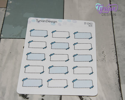 Sticky Note Stickers | 15 Stickers | 1" x .6" Each | Various Colors