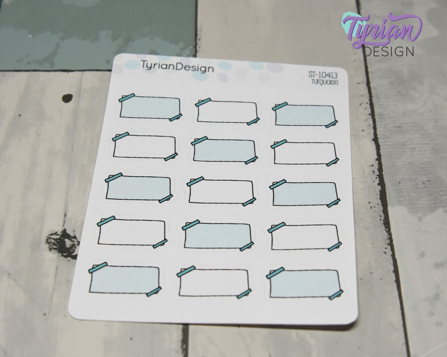 Sticky Note Stickers | 15 Stickers | 1" x .6" Each | Various Colors