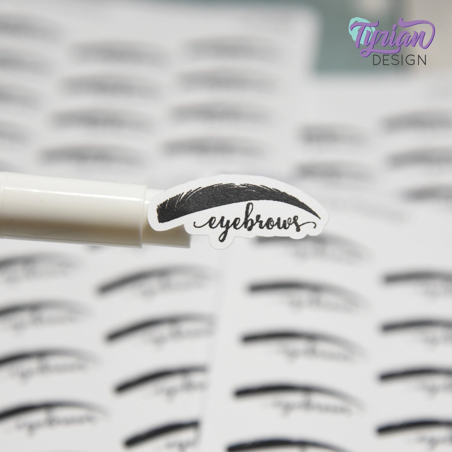 Eyebrow Stickers |  18 Stickers per sheet | 1.2 x .5" Each