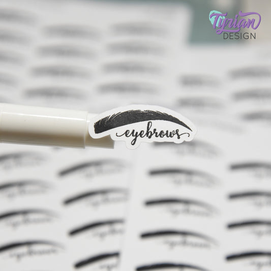 Eyebrow Stickers |  18 Stickers per sheet | 1.2 x .5" Each