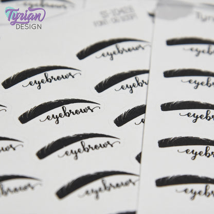 Eyebrow Stickers |  18 Stickers per sheet | 1.2 x .5" Each
