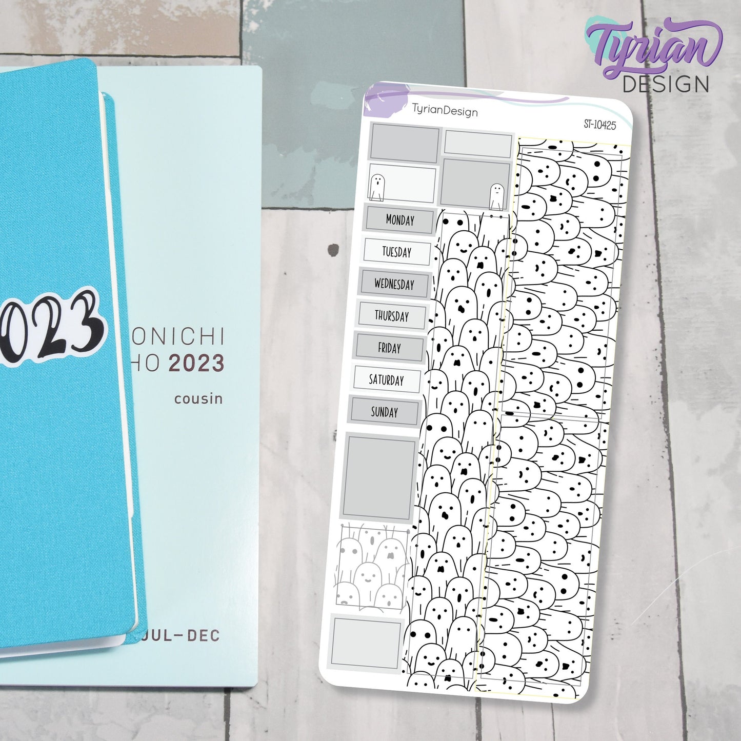 Ghosts Halloween Monthly Kit | Hobonichi Weeks | 17 Stickers