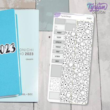 Ghosts Halloween Monthly Kit | Hobonichi Weeks | 17 Stickers