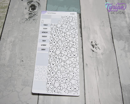 Ghosts Halloween Monthly Kit | Hobonichi Weeks | 17 Stickers