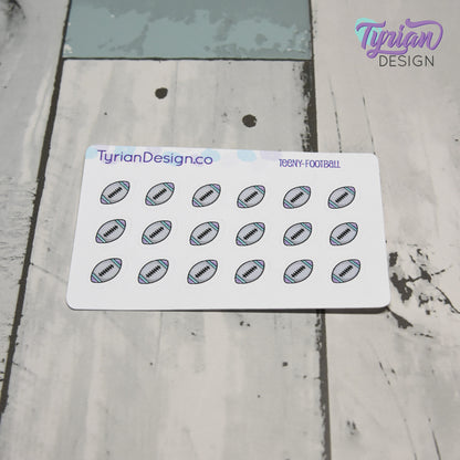 Football Stickers | 18 stickers | .4 x .41" each