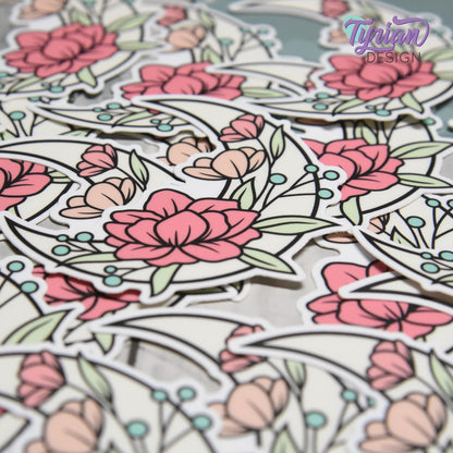 Reverse Pastel Moon Vinyl Sticker | High quality weather proof vinyl | 3 x 3" | Sprint Moon | Pastel sticker | Shades of Summer