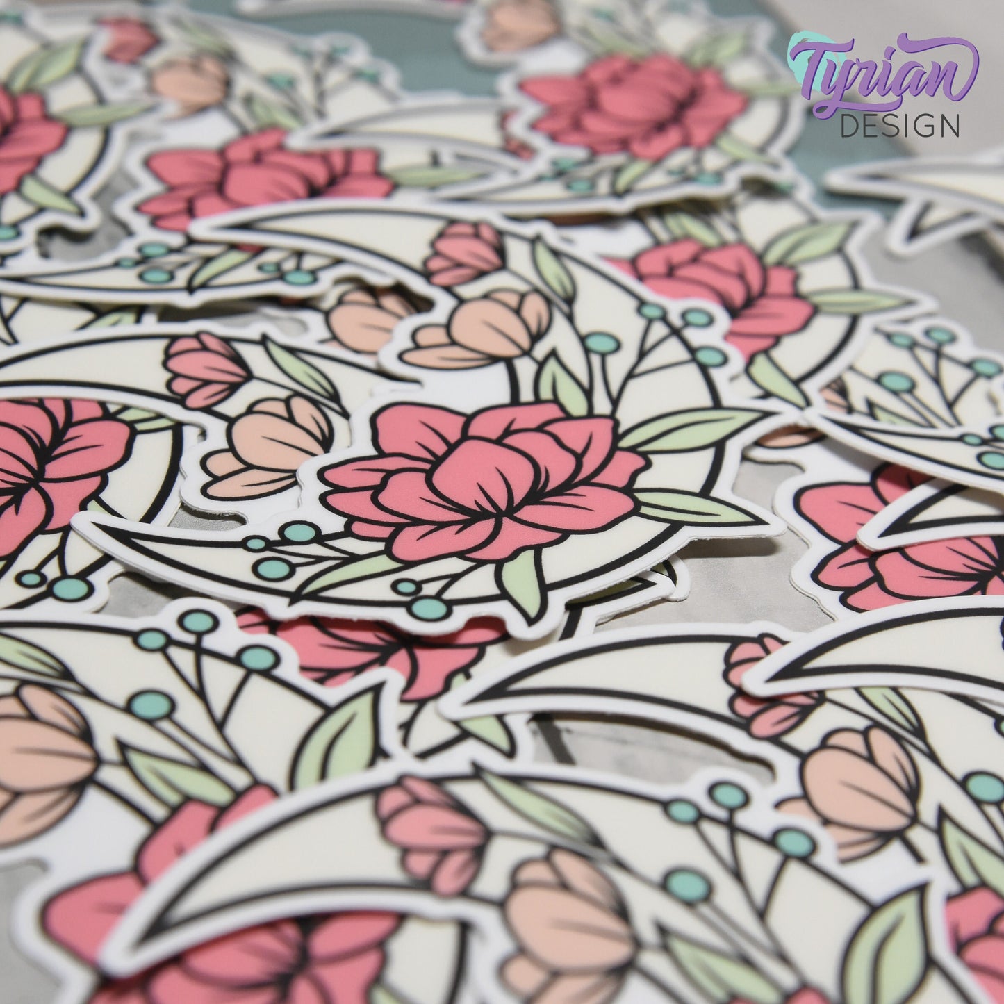 Reverse Pastel Moon Vinyl Sticker | High quality weather proof vinyl | 3 x 3" | Sprint Moon | Pastel sticker | Shades of Summer