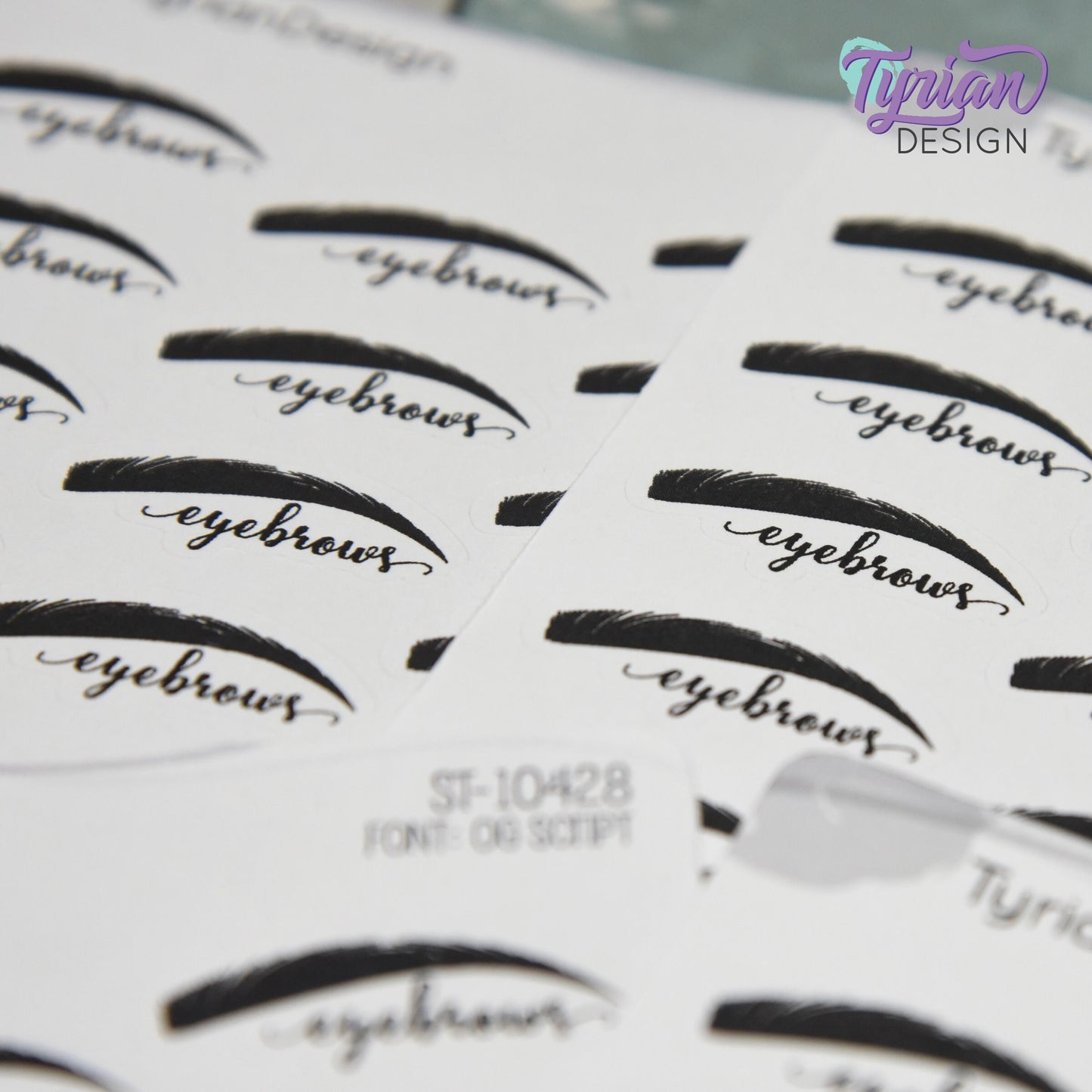 Eyebrow Stickers |  18 Stickers per sheet | 1.2 x .5" Each