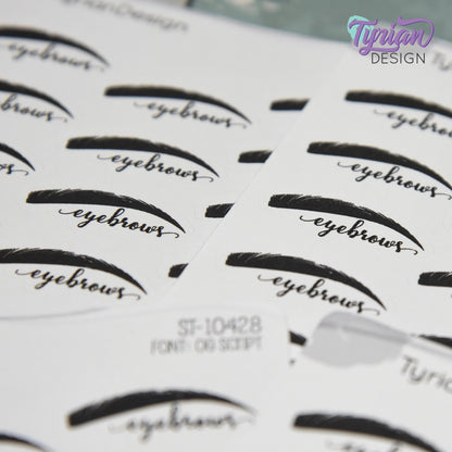 Eyebrow Stickers |  18 Stickers per sheet | 1.2 x .5" Each