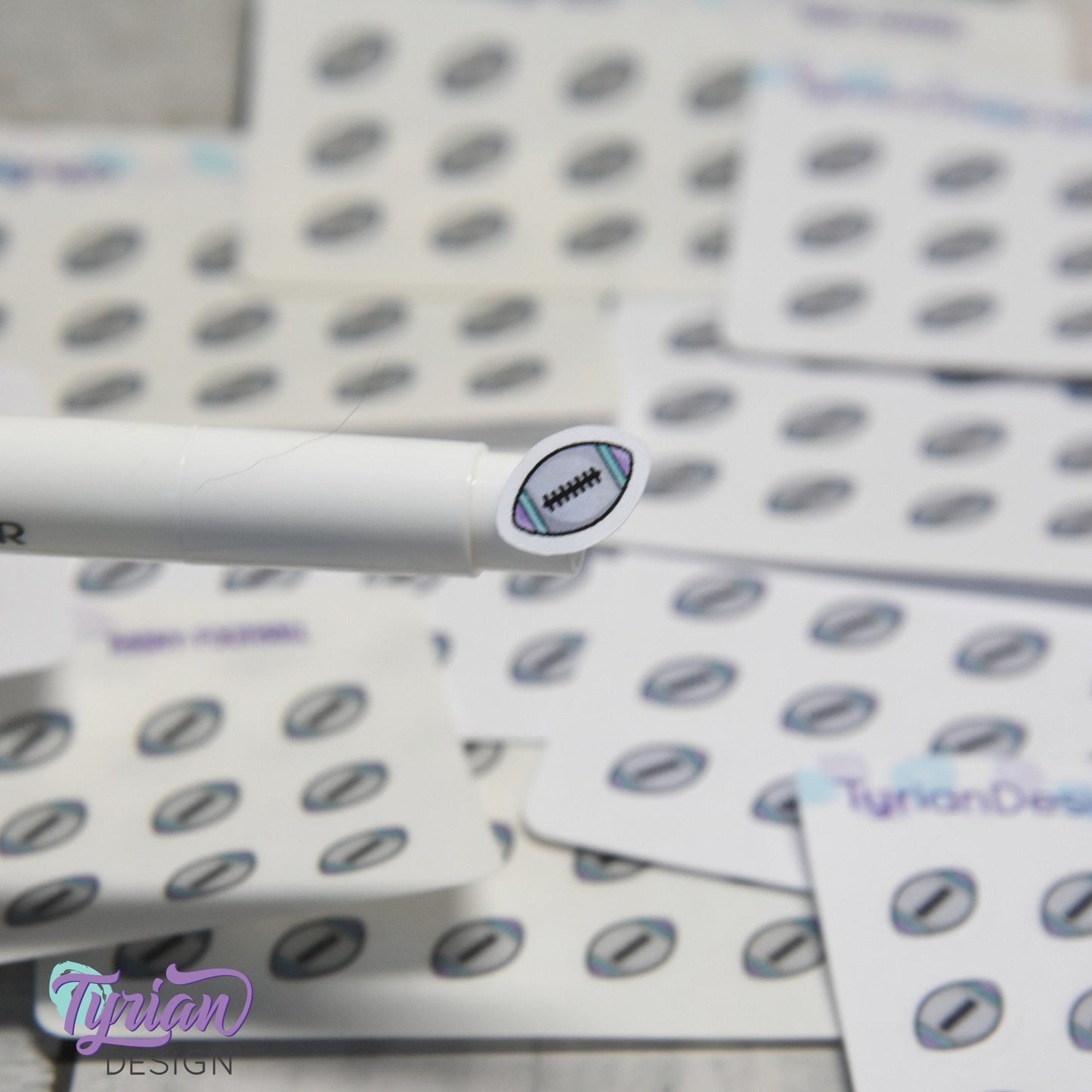 Football Stickers | 18 stickers | .4 x .41" each