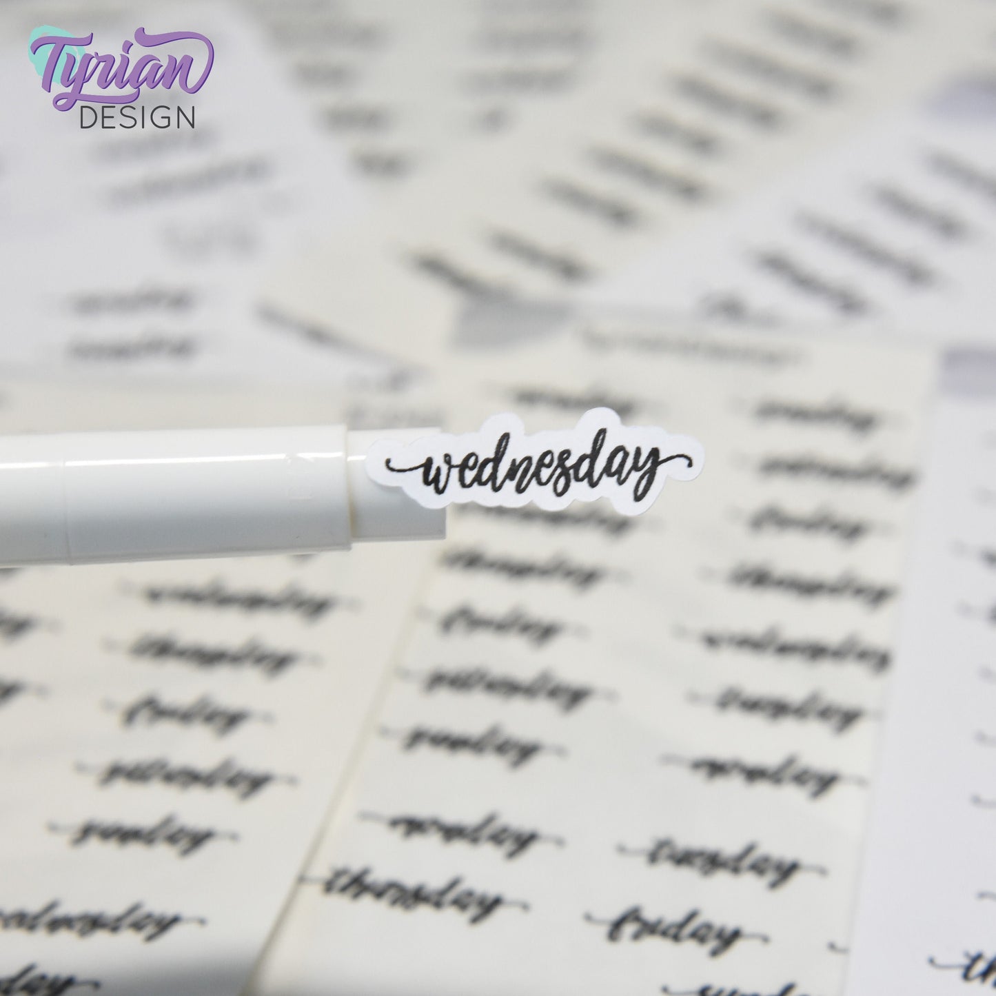 Days of the week Stickers | 28 Stickers | Gigi Font