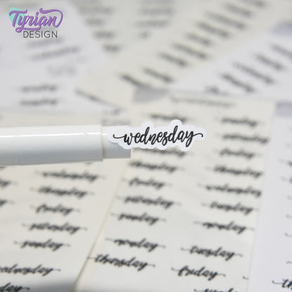 Days of the week Stickers | 28 Stickers | Gigi Font