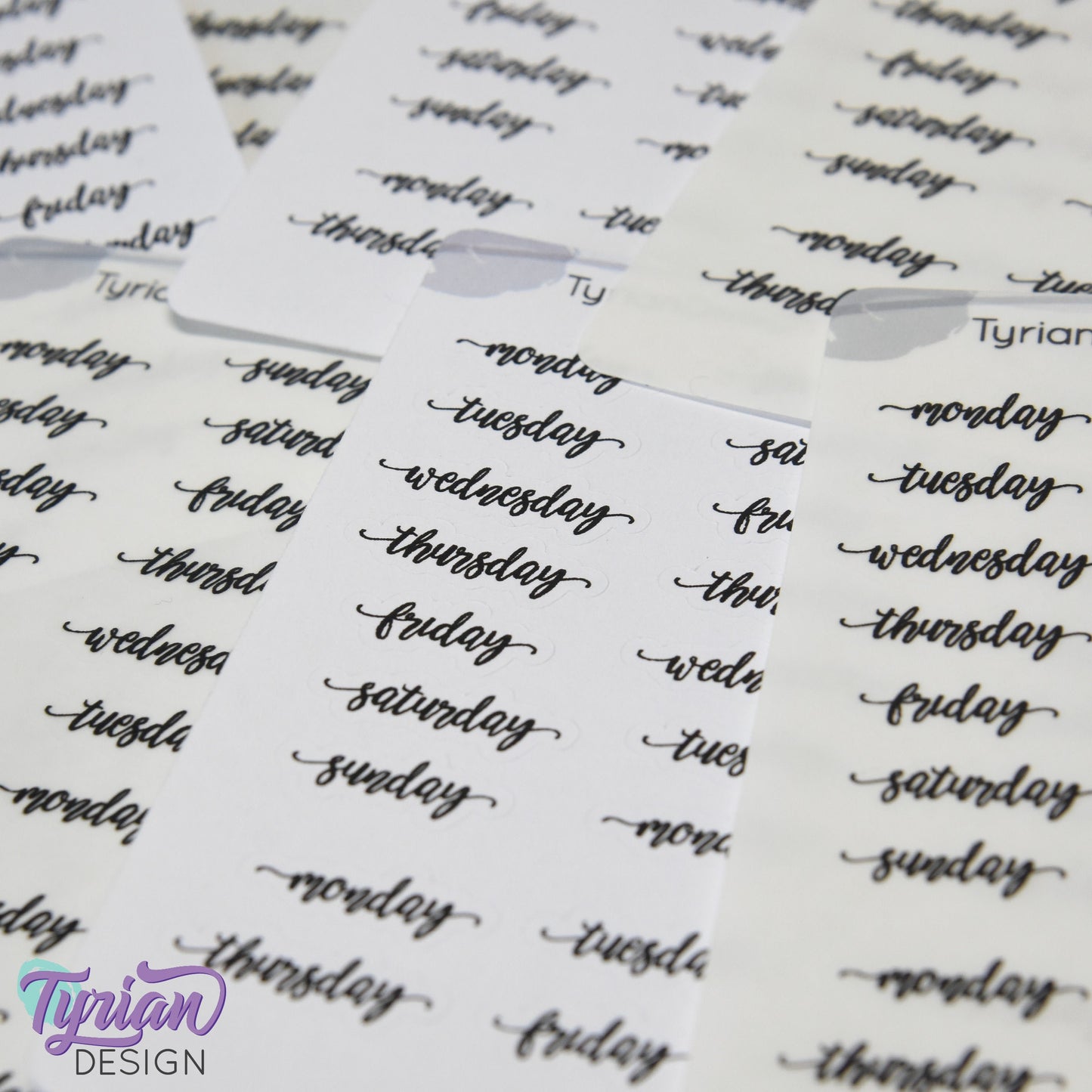Days of the week Stickers | 28 Stickers | Gigi Font