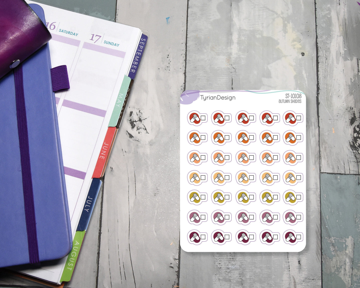 Meds Stickers | 35 Stickers | .6 x .42" each.