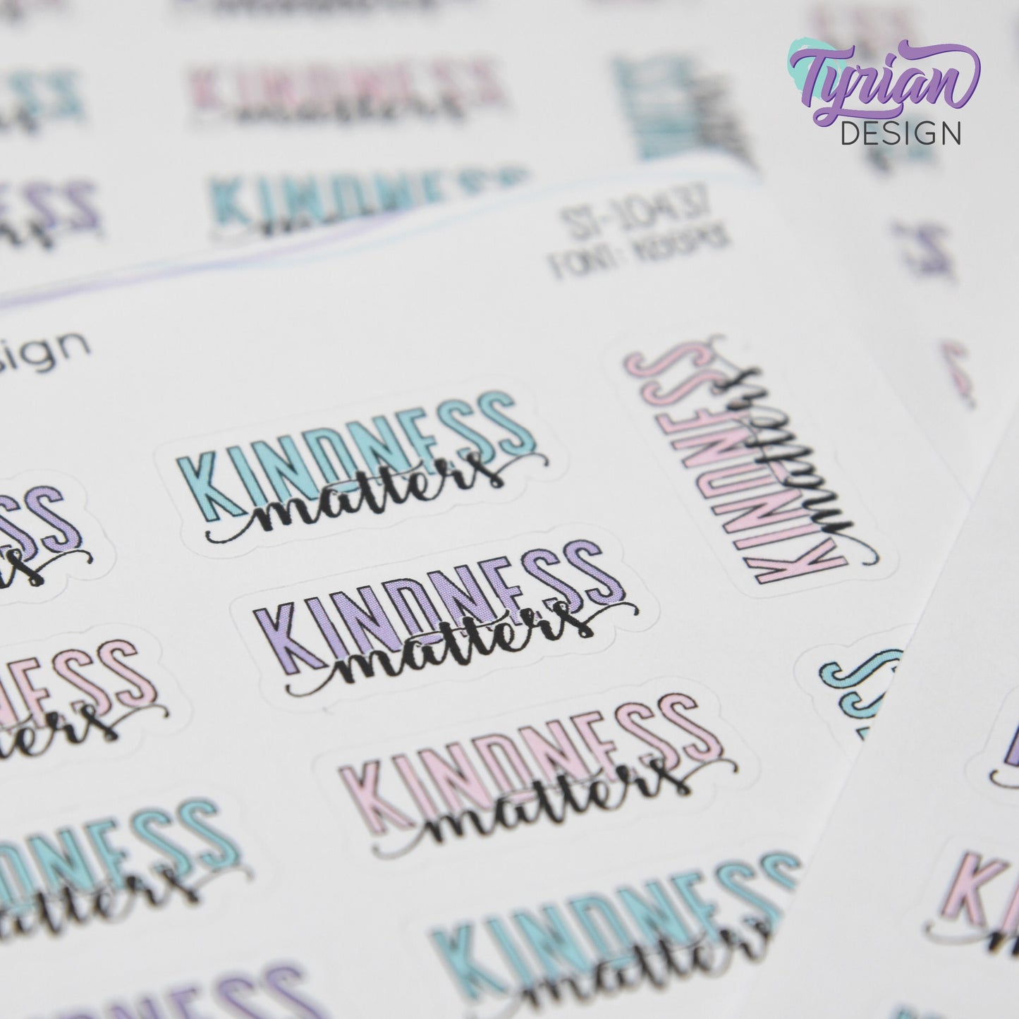 Kindness Matters Stickers | 15 Stickers | 1" x .5" Each | Keeper Font