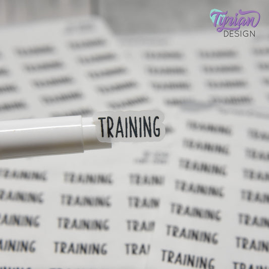 Training Sticker | 32 Stickers | .77" x .34" Each | Charley Font