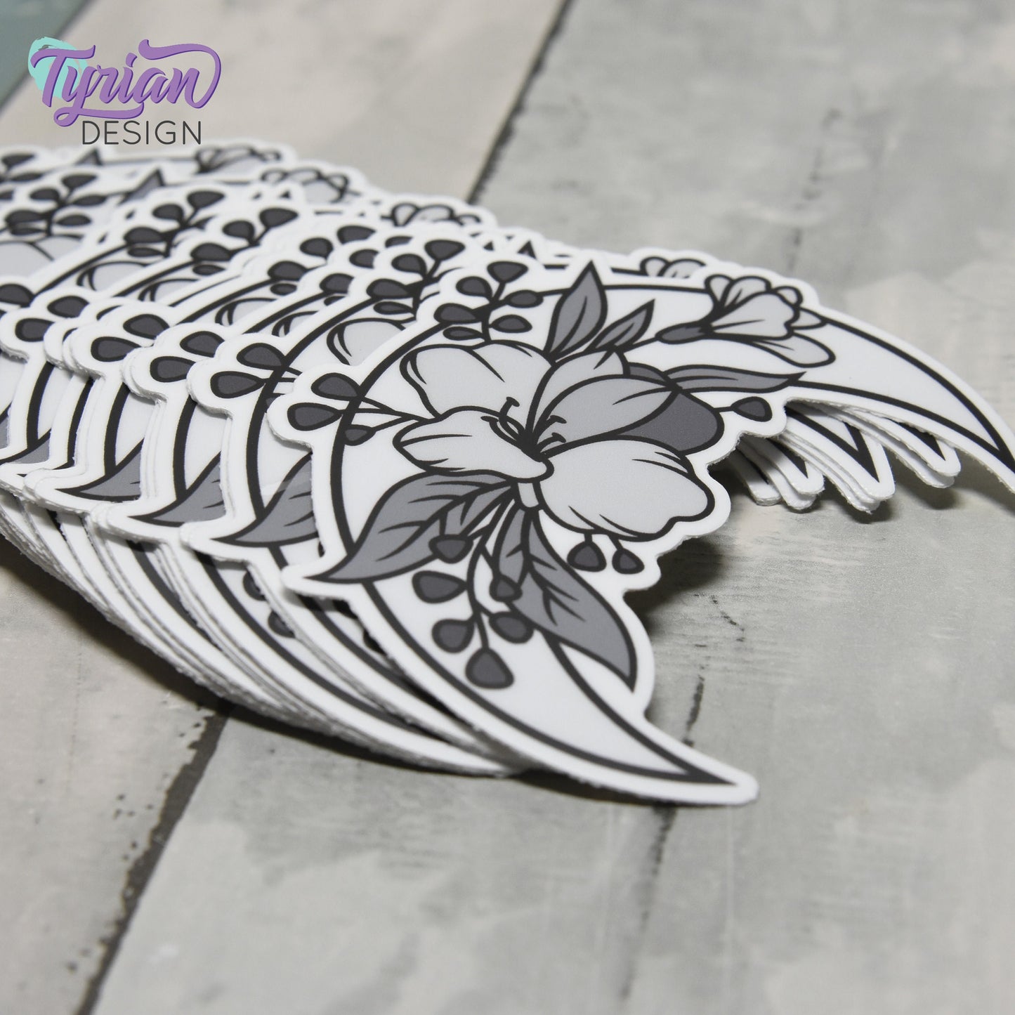 Gray Moon Vinyl Sticker | High quality weather proof vinyl | 3 x 3" | Monotone Moon | Pastel sticker | Shades of Grey