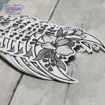 Gray Moon Vinyl Sticker | High quality weather proof vinyl | 3 x 3" | Monotone Moon | Pastel sticker | Shades of Grey