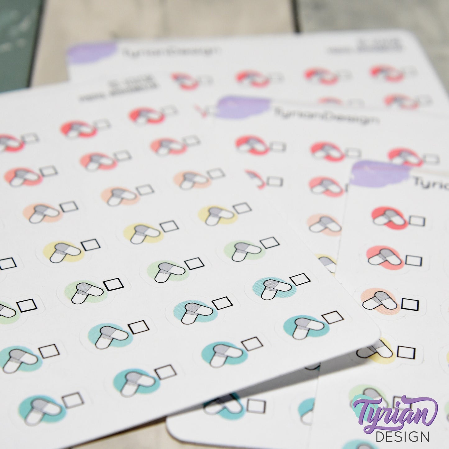 Meds Stickers | 35 Stickers | .6 x .42" each.