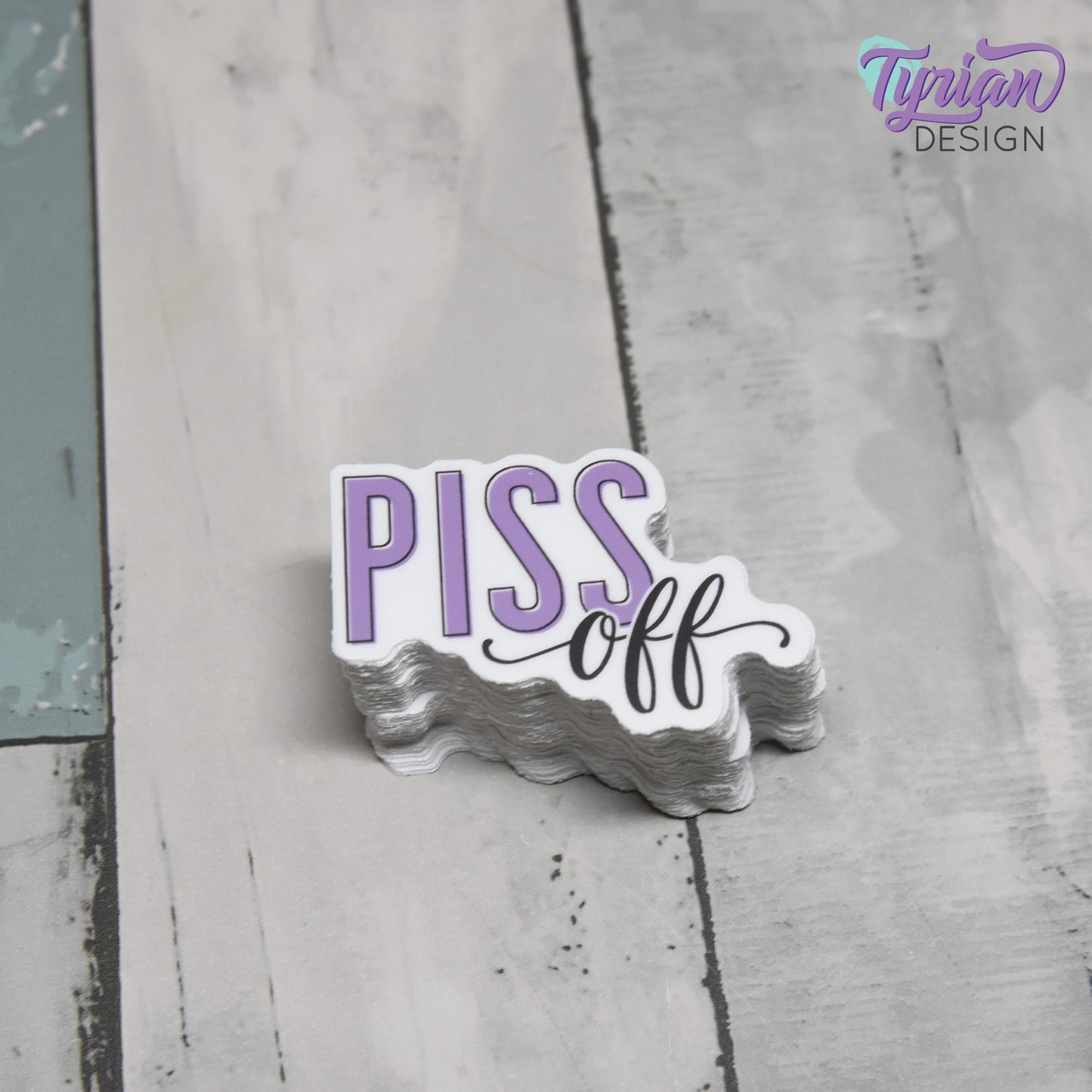 Piss Off Vinyl Sticker | High quality weather proof vinyl | 2. x 1.5" | Purple Sticker| Pastel sticker | Sassy Sticker