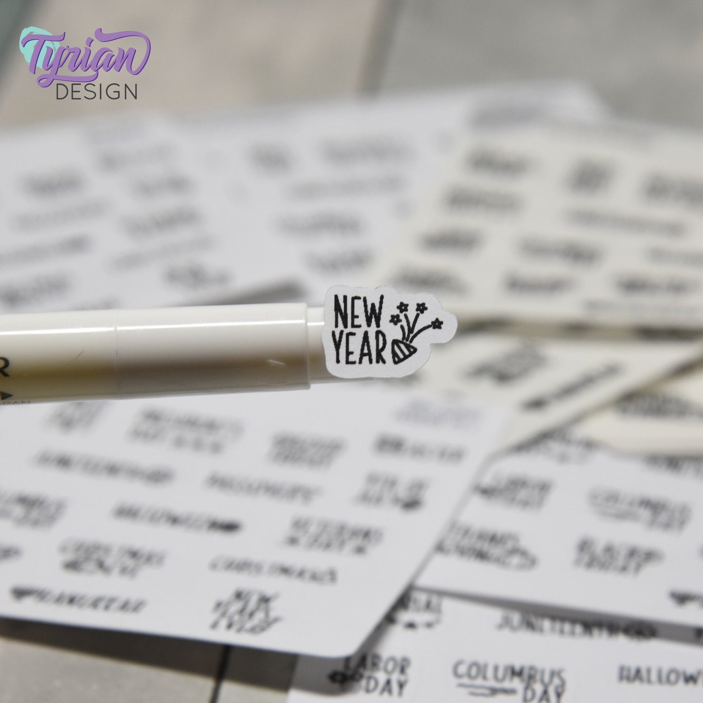 Tiny Holiday Stickers Pt 1 | 19 Stickers | Font: Charley