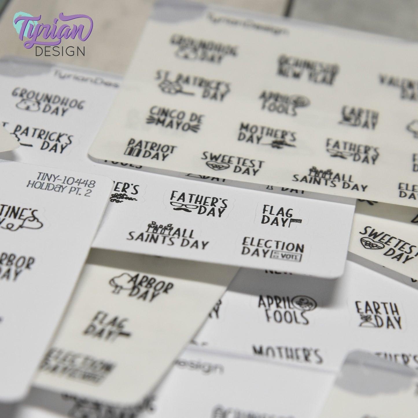 Tiny Holiday Stickers Pt 2 | 15 Stickers| Font: Charley