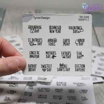 Tiny Holiday Stickers Pt 2 | 15 Stickers| Font: Charley