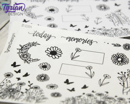 Wild Flower Journal Stickers | 21 Stickers