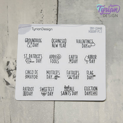 Tiny Holiday Stickers Pt 2 | 15 Stickers| Font: Charley