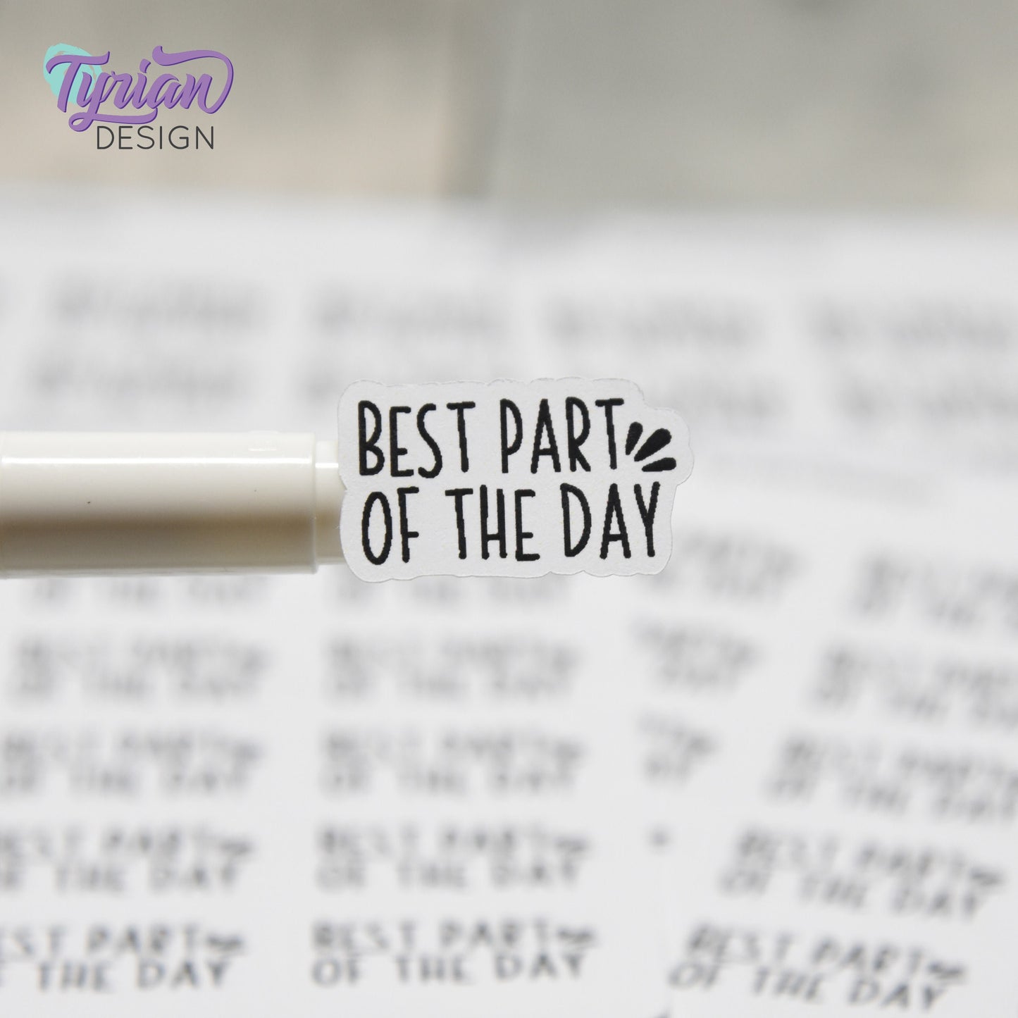Best Part of the Day Stickers  | 15 Stickers | 1." x .6" Each | Charley Font