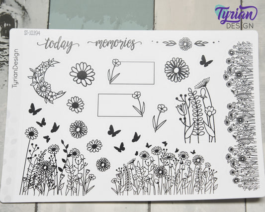 Wild Flower Journal Stickers | 21 Stickers